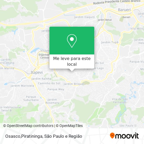 Osasco,Piratininga mapa