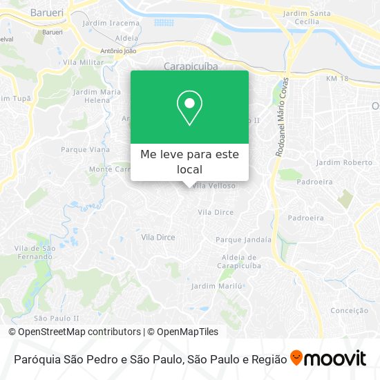 Paróquia São Pedro e São Paulo mapa