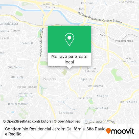 Condomínio Residencial Jardim Califórnia mapa