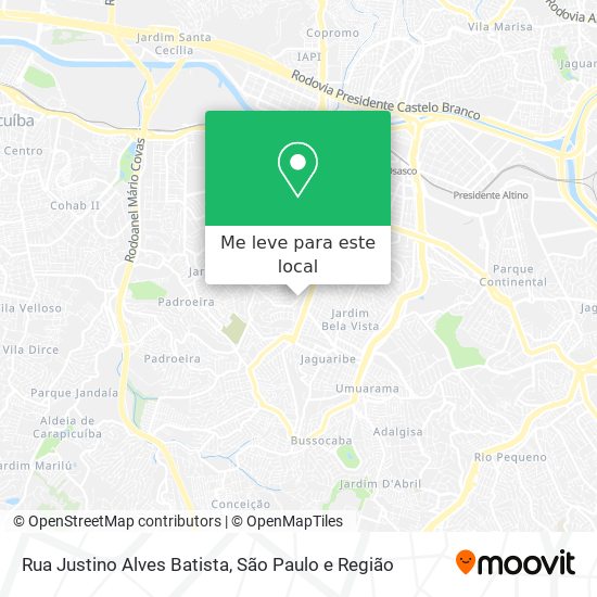 Rua Justino Alves Batista mapa