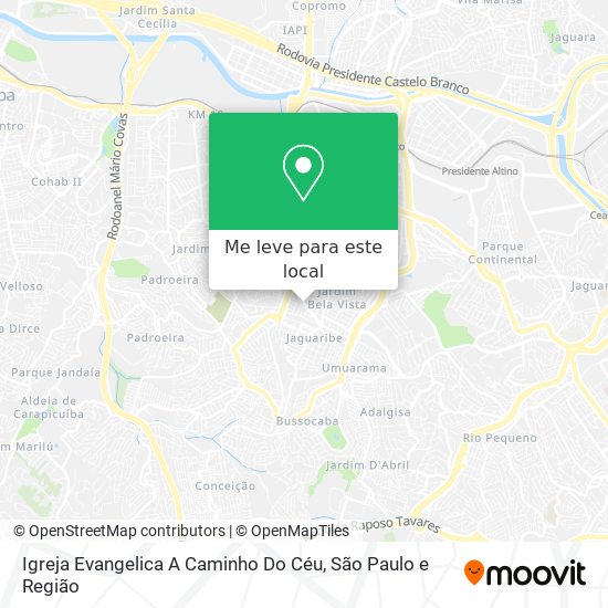 Igreja Evangelica A Caminho Do Céu mapa