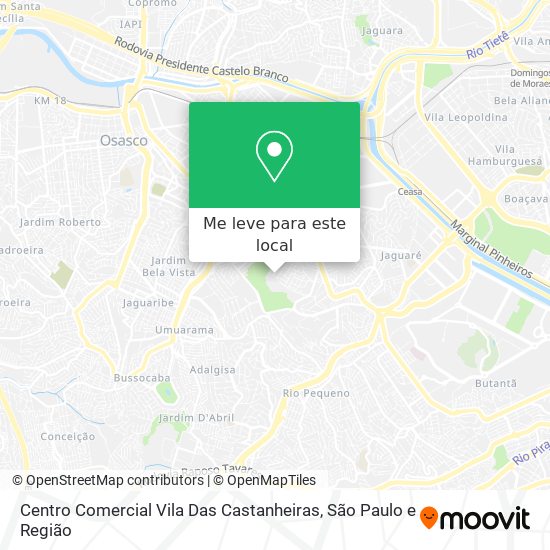 Centro Comercial Vila Das Castanheiras mapa