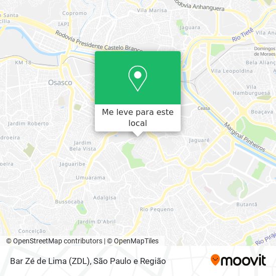 Bar Zé de Lima (ZDL) mapa