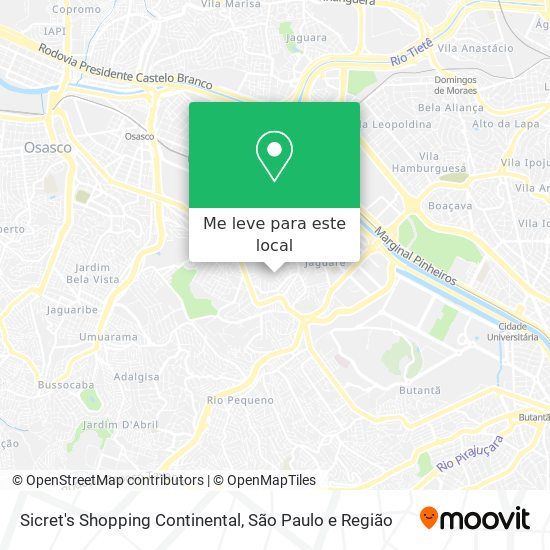Sicret's Shopping Continental mapa