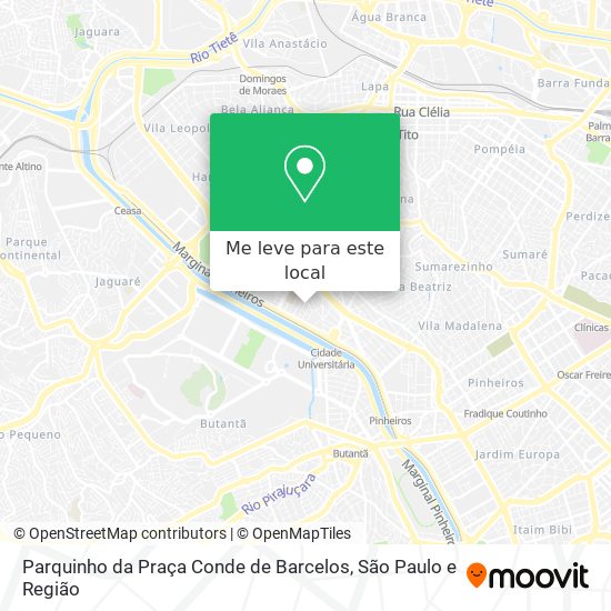 Parquinho da Praça Conde de Barcelos mapa