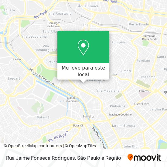Rua Jaime Fonseca Rodrigues mapa