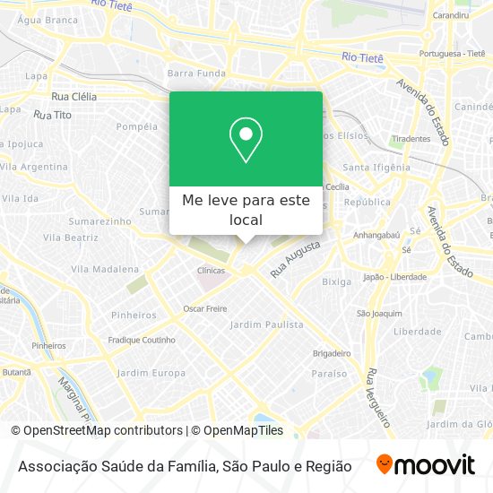 Associação Saúde da Família mapa