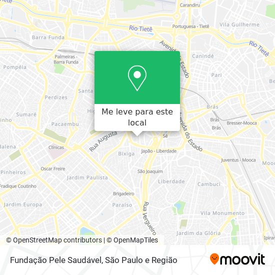Fundação Pele Saudável mapa
