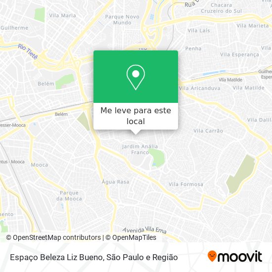 Espaço Beleza Liz Bueno mapa