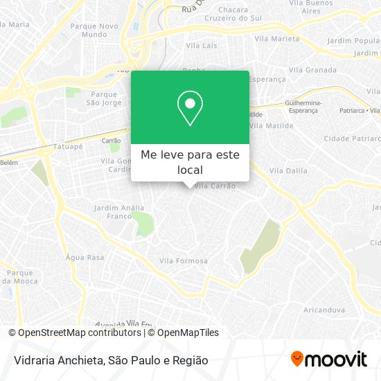 Vidraria Anchieta mapa