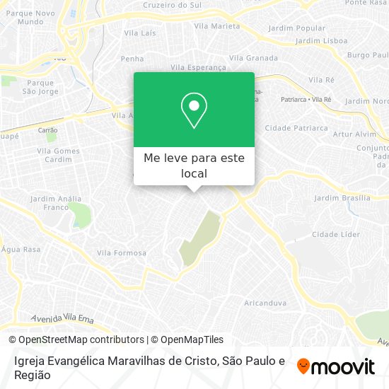 Igreja Evangélica Maravilhas de Cristo mapa