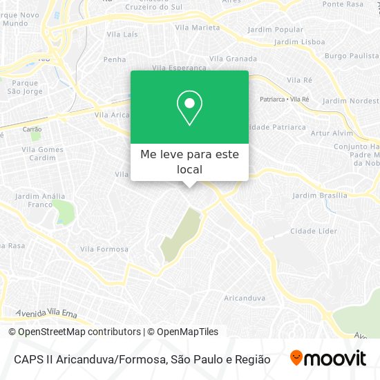 CAPS II Aricanduva/Formosa mapa