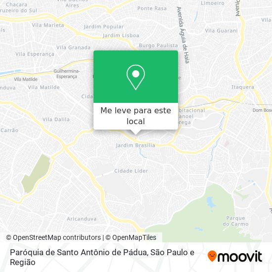 Paróquia de Santo Antônio de Pádua mapa