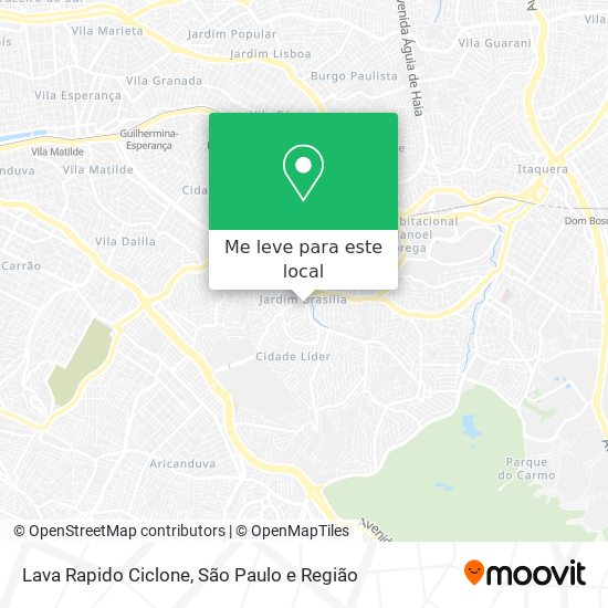 Lava Rapido Ciclone mapa