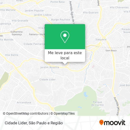 Cidade Lider mapa