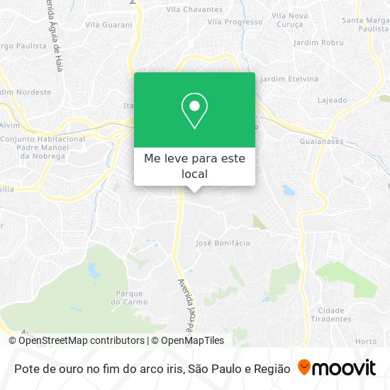 Pote de ouro no fim do arco iris mapa