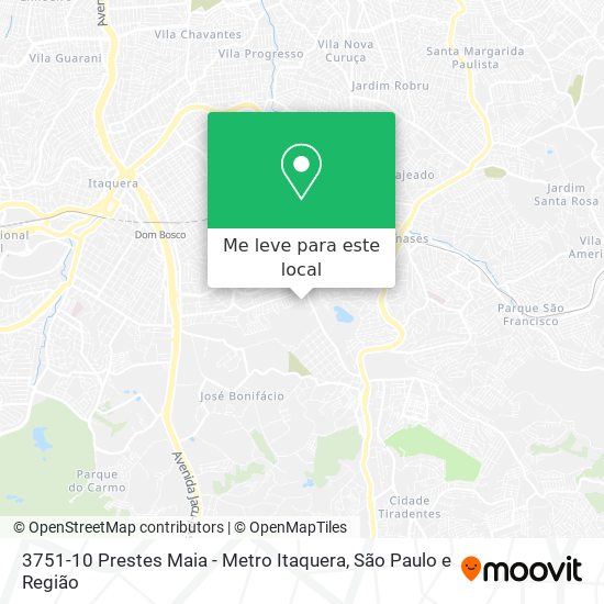 3751-10 Prestes Maia - Metro Itaquera mapa