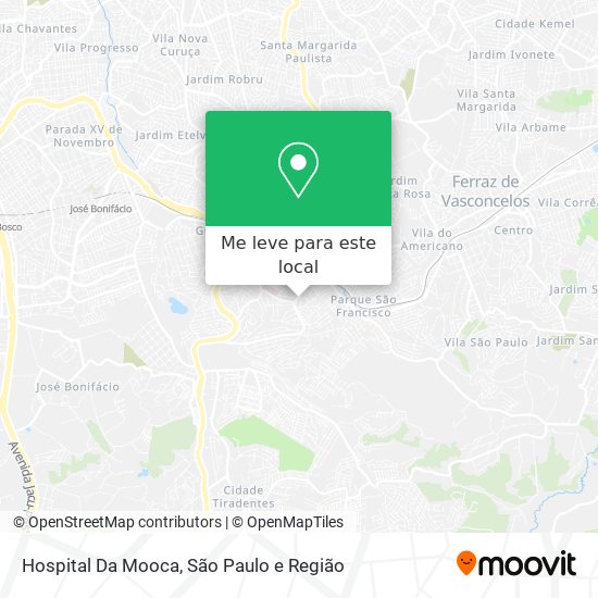 Hospital Da Mooca mapa