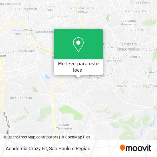 Academia Crazy Fit mapa