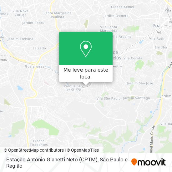 Estação Antônio Gianetti Neto (CPTM) mapa