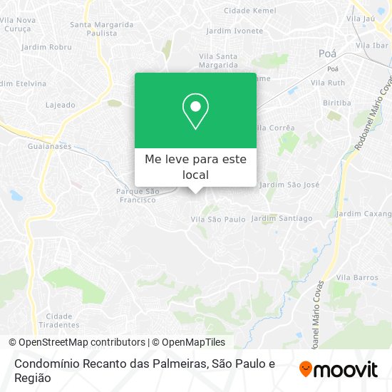 Condomínio Recanto das Palmeiras mapa