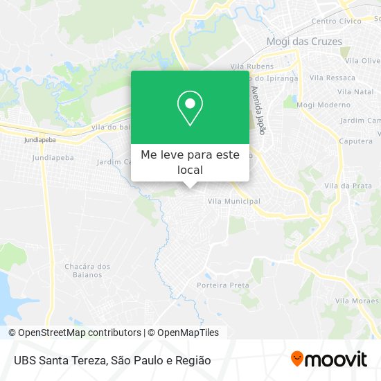 UBS Santa Tereza mapa