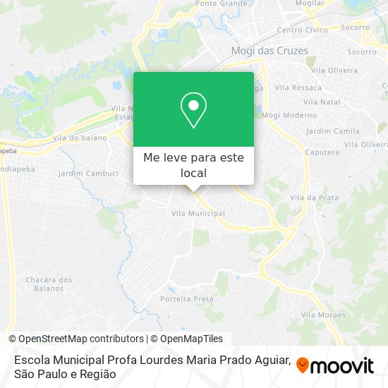 Escola Municipal Profa Lourdes Maria Prado Aguiar mapa