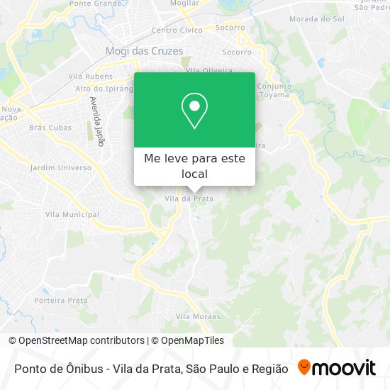 Ponto de Ônibus - Vila da Prata mapa