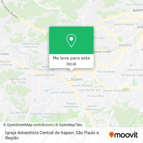 Igreja Adventista Central de Itapevi mapa