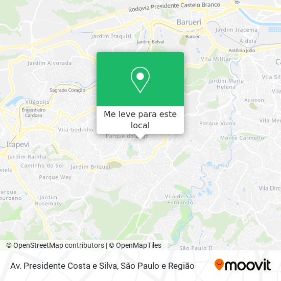 Av. Presidente Costa e Silva mapa