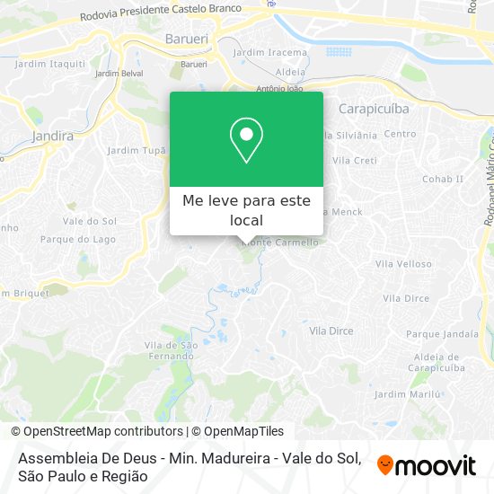 Assembleia De Deus - Min. Madureira - Vale do Sol mapa