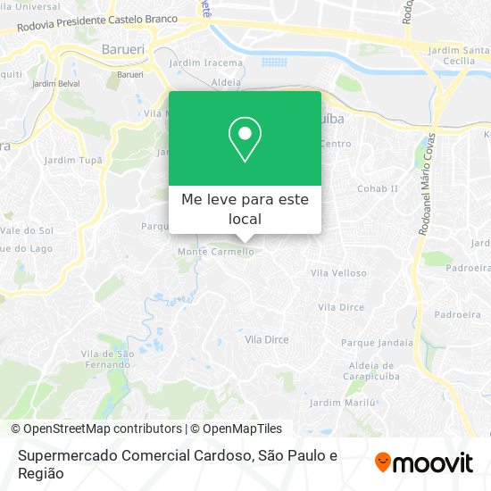 Supermercado Comercial Cardoso mapa