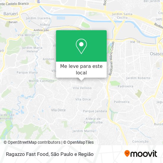 Ragazzo Fast Food mapa