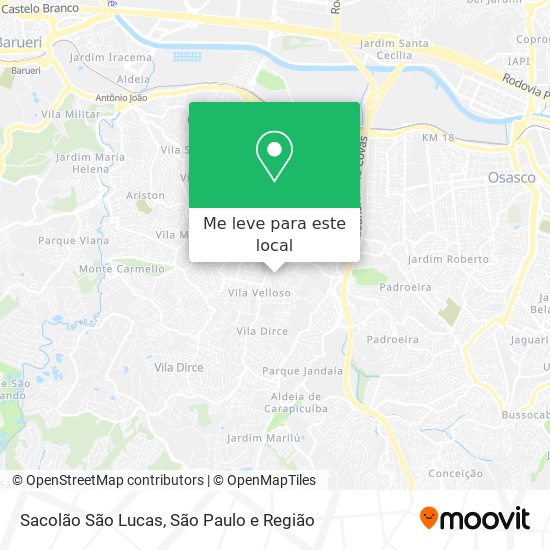 Sacolão São Lucas mapa