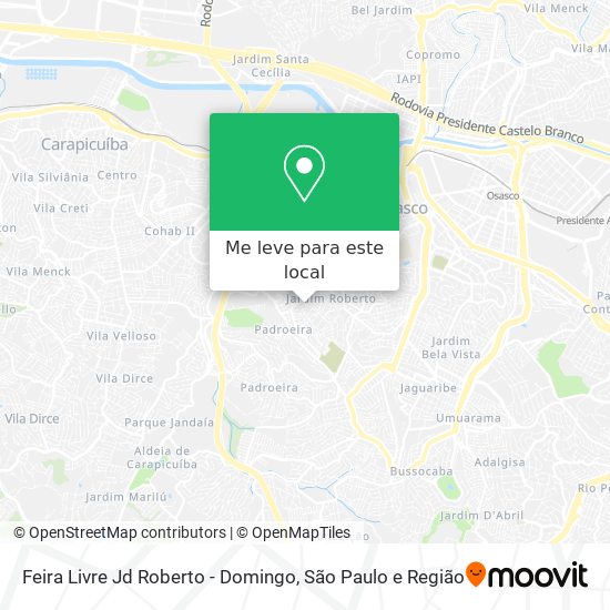 Feira Livre Jd Roberto - Domingo mapa
