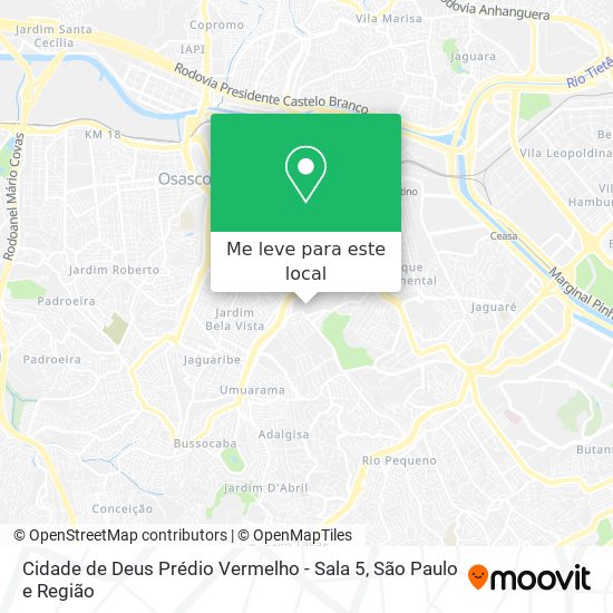 Cidade de Deus Prédio Vermelho - Sala 5 mapa