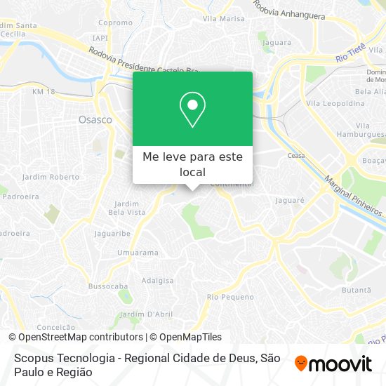 Scopus Tecnologia - Regional Cidade de Deus mapa