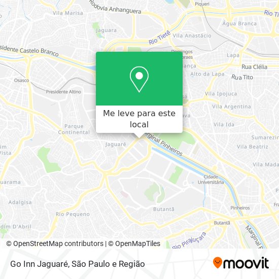 Go Inn Jaguaré mapa