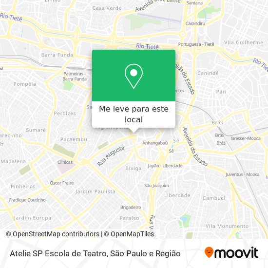 Atelie SP Escola de Teatro mapa