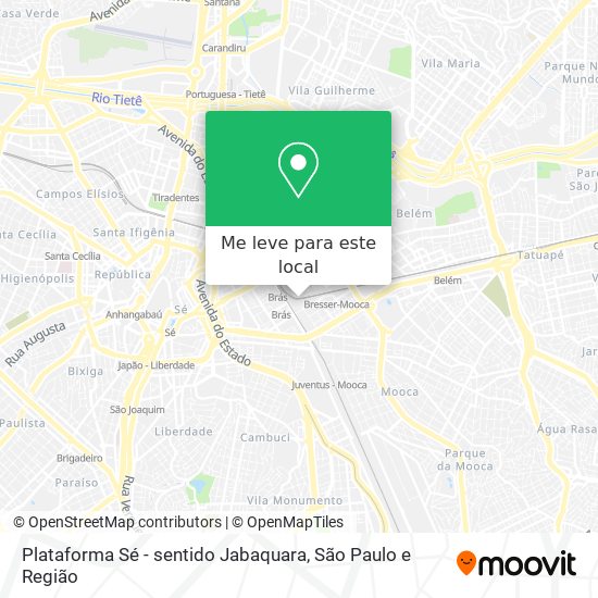 Plataforma Sé - sentido Jabaquara mapa