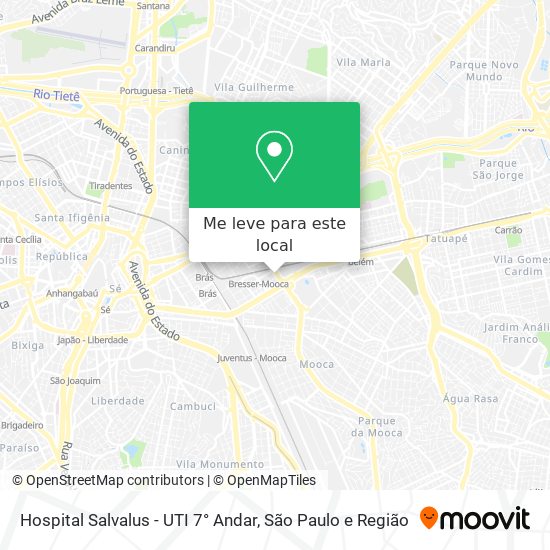 Hospital Salvalus - UTI 7° Andar mapa