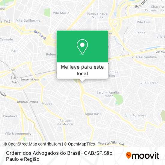 Ordem dos Advogados do Brasil - OAB / SP mapa