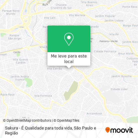 Sakura - É Qualidade para toda vida mapa