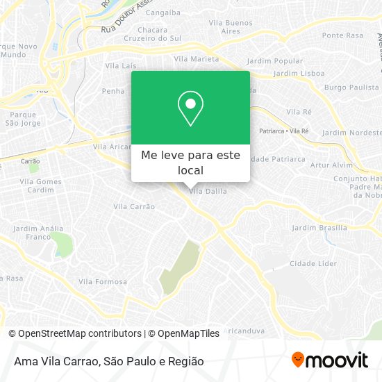 Ama Vila Carrao mapa