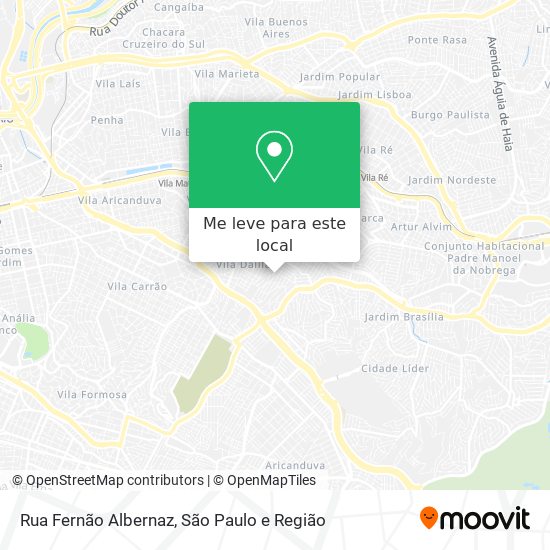 Rua Fernão Albernaz mapa