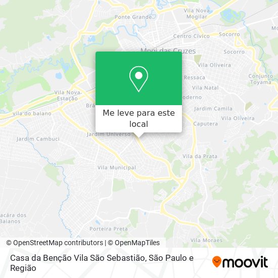 Casa da Benção Vila São Sebastião mapa
