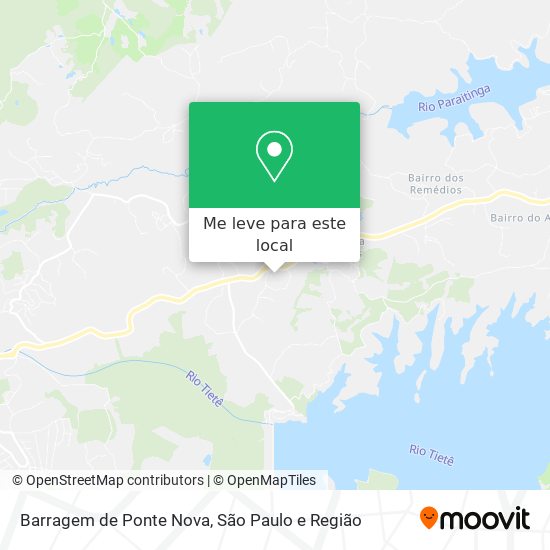 Barragem de Ponte Nova mapa
