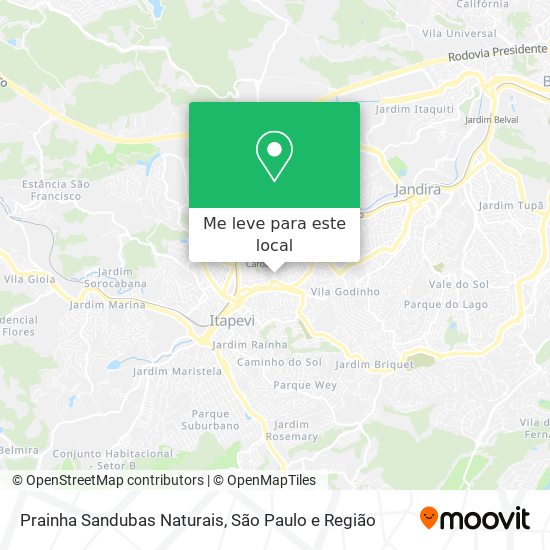 Prainha Sandubas Naturais mapa