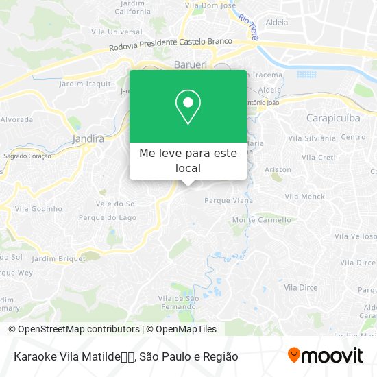 Karaoke Vila Matilde🎶🎤 mapa