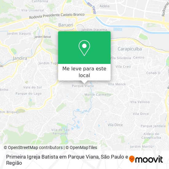 Primeira Igreja Batista em Parque Viana mapa